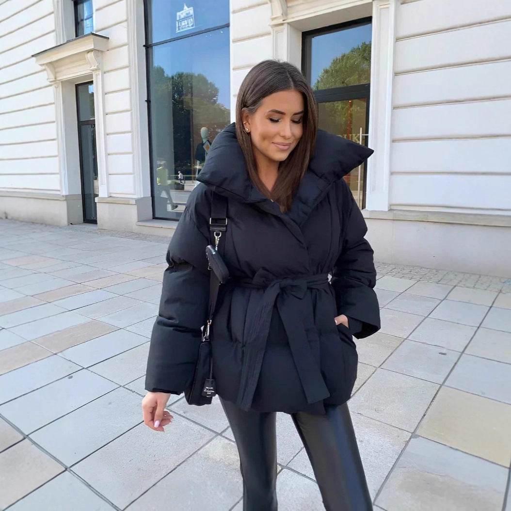 Warm and Loose Cotton Coat for Women | Solid Color Street Fashion - ZA-Zola