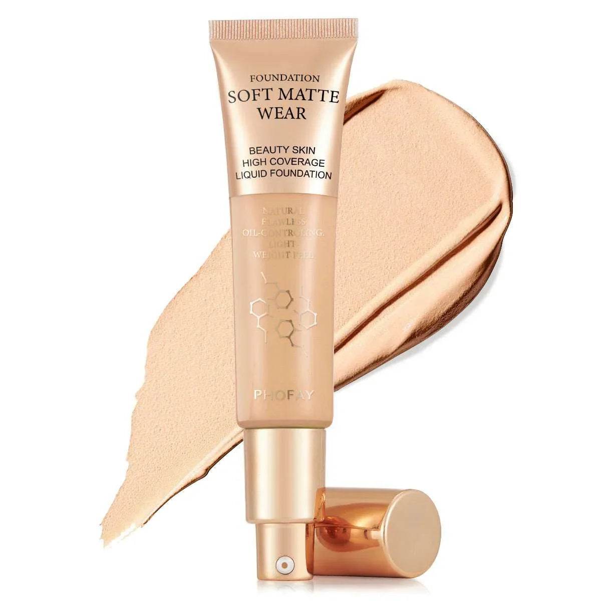 PHOFAY Full Coverage Foundation – Matte & Long-Lasting - ZA-Zola