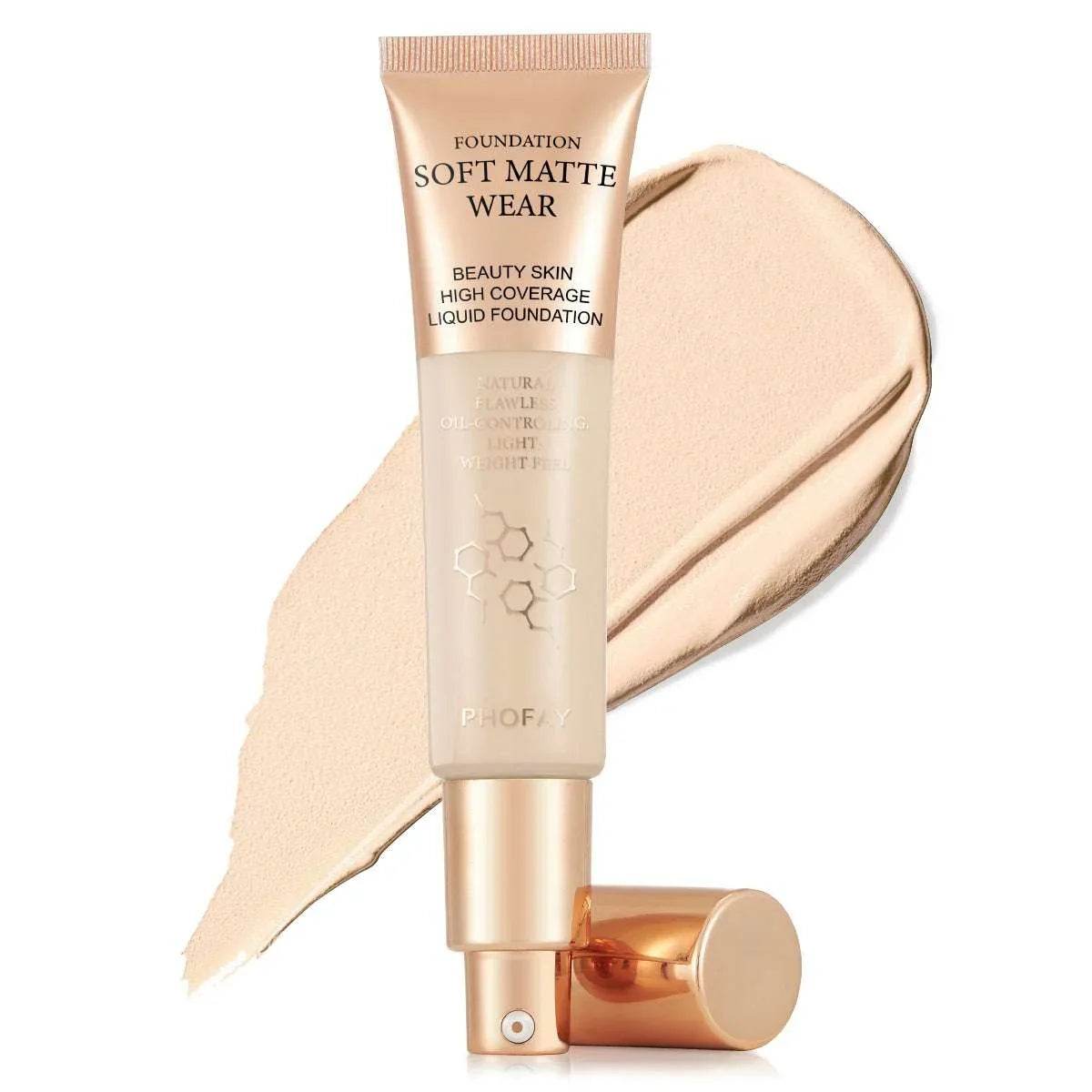 PHOFAY Full Coverage Foundation – Matte & Long-Lasting - ZA-Zola