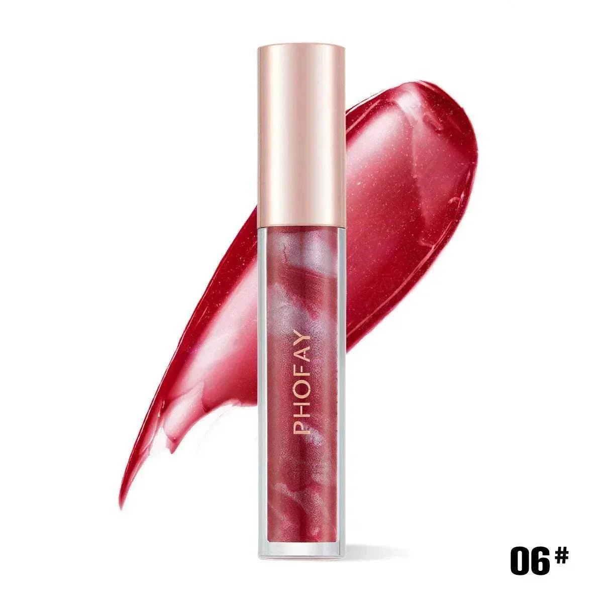 PHOFAY Rose Blooming Hydrating Lip Gloss – Long-Lasting Shine - ZA-Zola