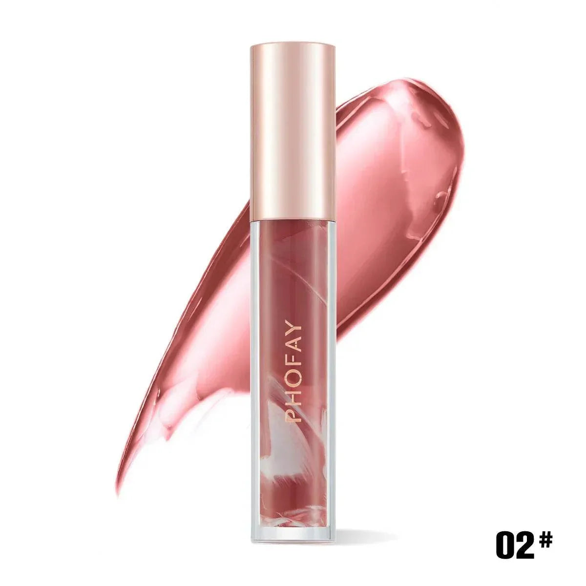 PHOFAY Rose Blooming Hydrating Lip Gloss – Long-Lasting Shine - ZA-Zola