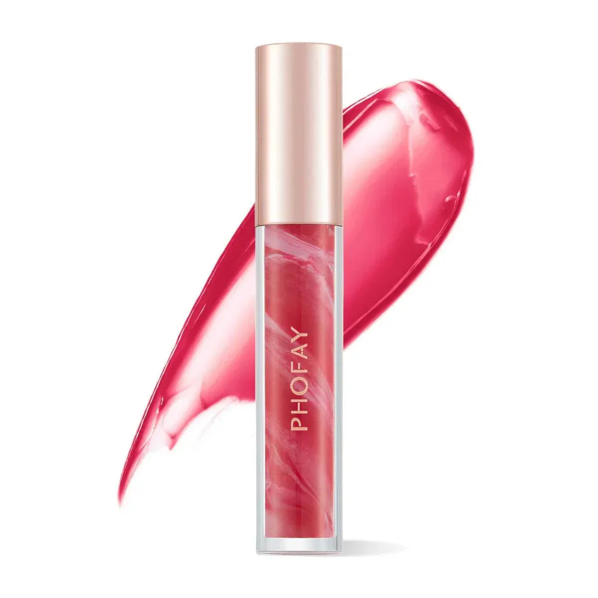 PHOFAY Rose Blooming Hydrating Lip Gloss – Long-Lasting Shine - ZA-Zola