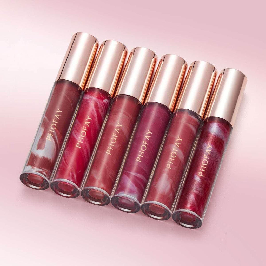 PHOFAY Rose Blooming Hydrating Lip Gloss – Long-Lasting Shine - ZA-Zola
