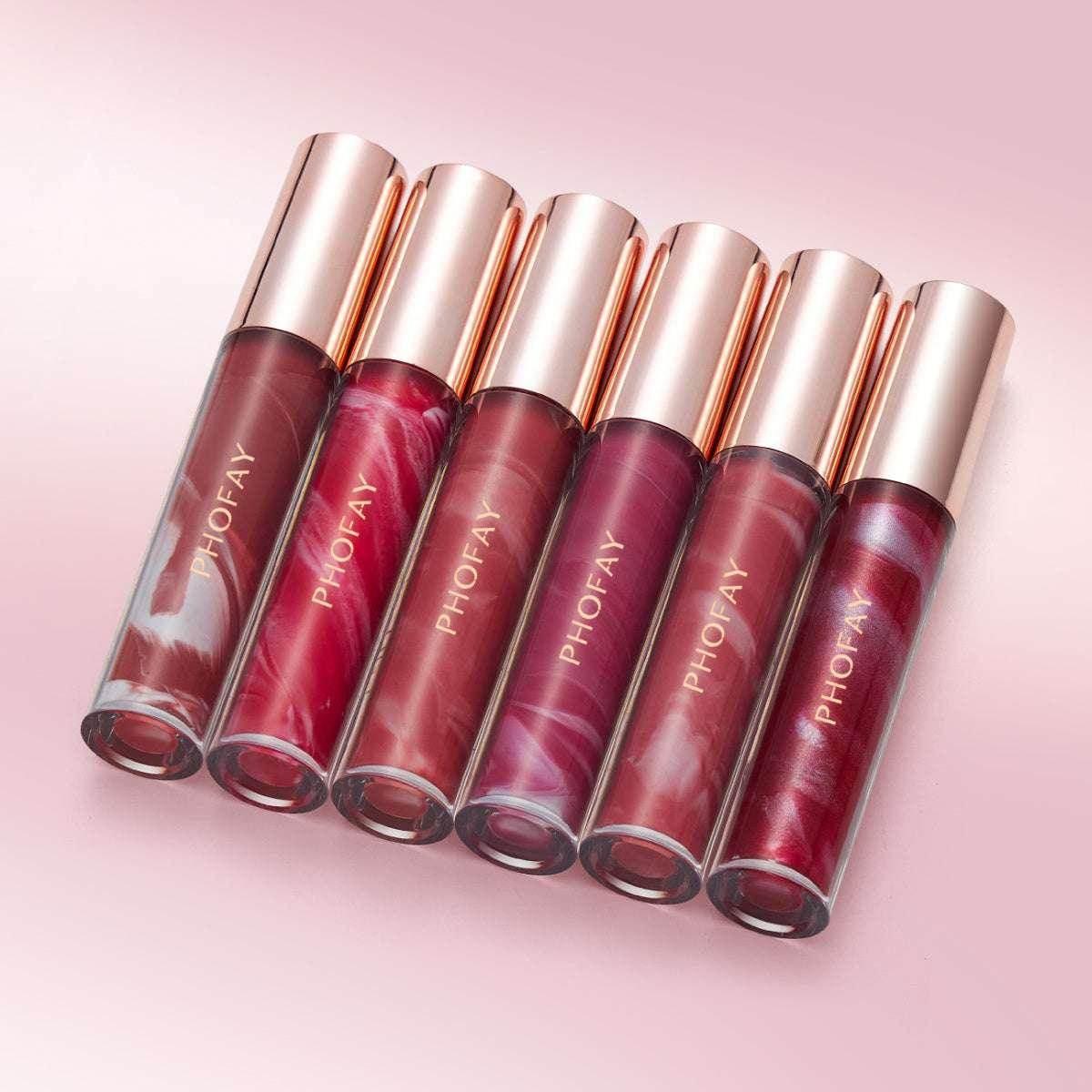 PHOFAY Rose Blooming Hydrating Lip Gloss – Long-Lasting Shine - ZA-Zola