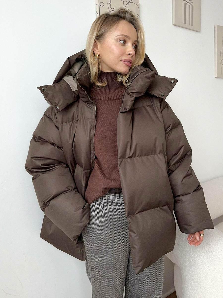 Fashion Cotton Jacket with Removable Hood – Warm Winter Coat - ZA-Zola