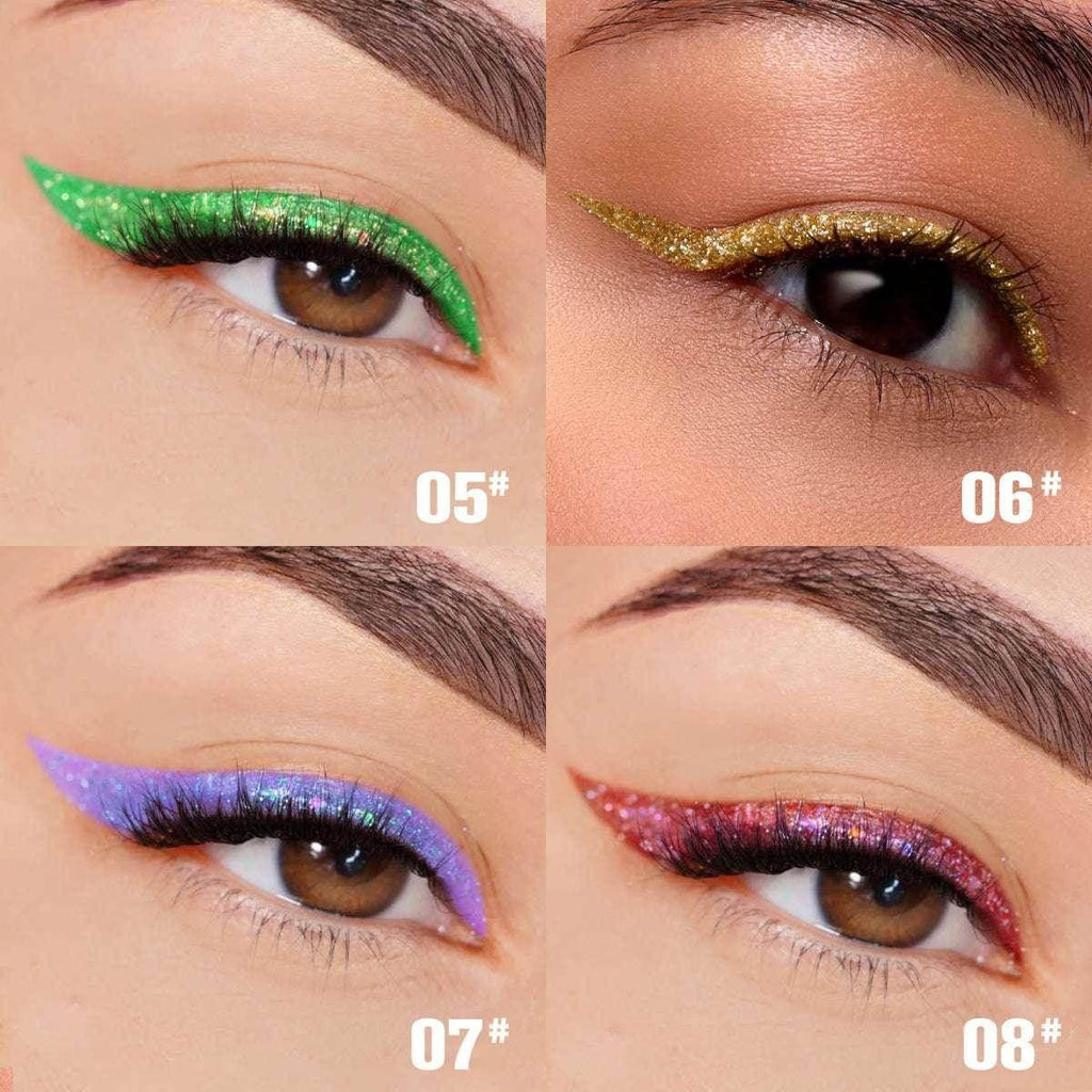 PHOFAY Liquid Glitter Eyeliner Set – Sparkling & Smudge-Proof - ZA-Zola