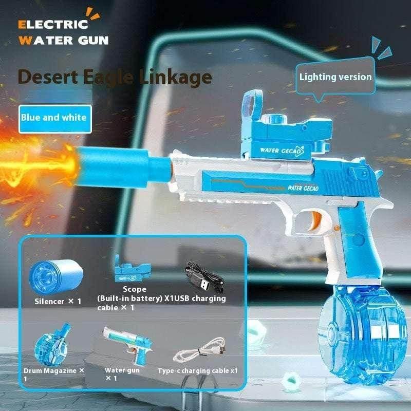 Fire Rat Full-Automatic Light-Up Water Gun – Long Range Electric Water Pistol for Kids - ZA-Zola