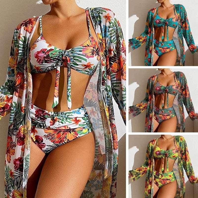Women's Plus Size Bikini with Long Blouse Cover-Up | ZA-Zola - ZA-Zola