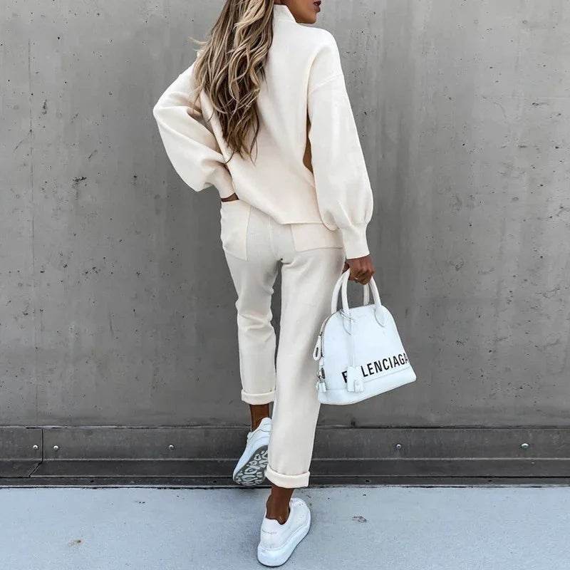 Simple Solid Color Hooded Suit – Shop Now! - ZA-Zola