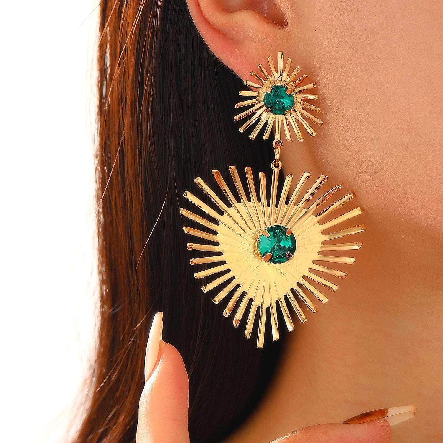 Bohemian Sunflower Heart Earrings - Shop Now! - ZA-Zola