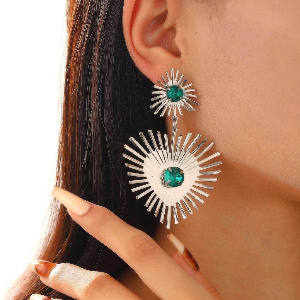 Bohemian Sunflower Heart Earrings - Shop Now! - ZA-Zola