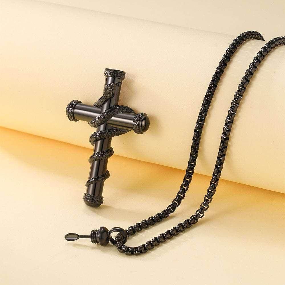Shop 18K Gold Cross Snake Necklace – Order Now! - ZA-Zola