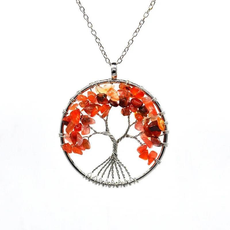 Tree of Life Pendant Necklace – Natural Stone - ZA-Zola