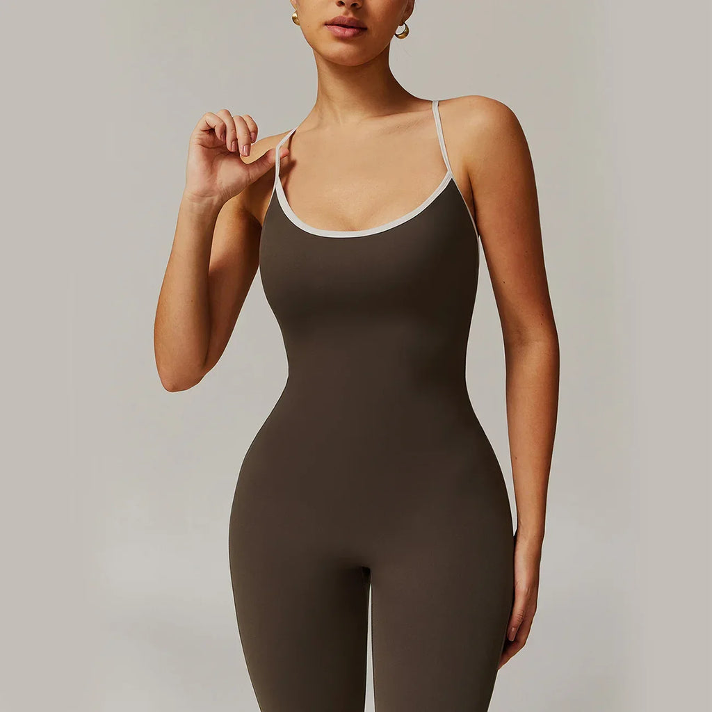 Beauty Back Yoga Jumpsuit – Slim Fit Sports Bodysuit for Women - ZA-Zola