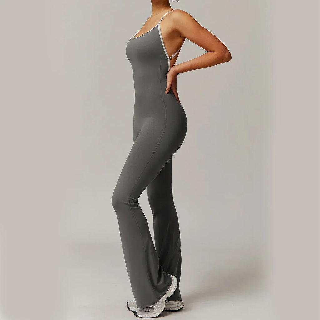 Beauty Back Yoga Jumpsuit – Slim Fit Sports Bodysuit for Women - ZA-Zola