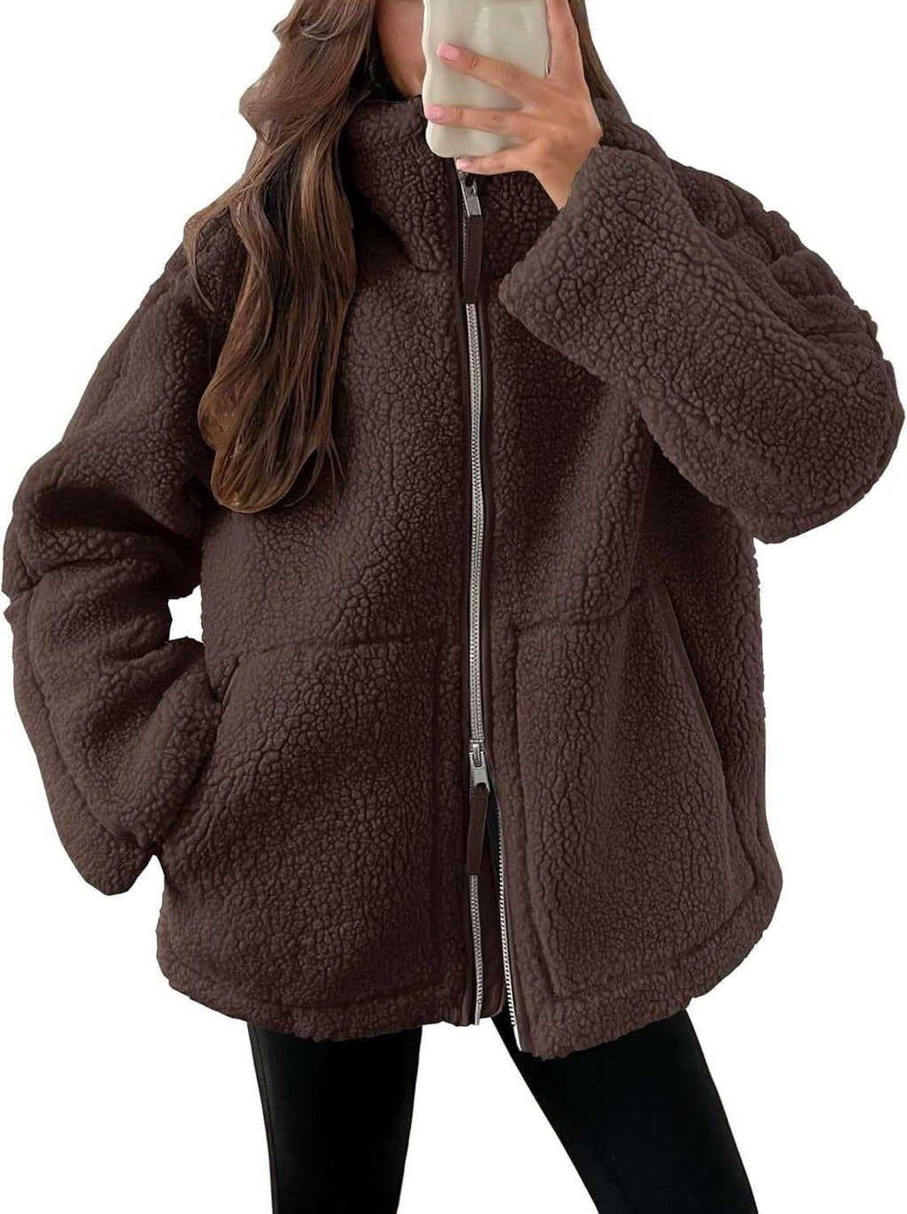 Winter Fleece Jacket Women | Lapel Zip-Up Coat - ZA-Zola