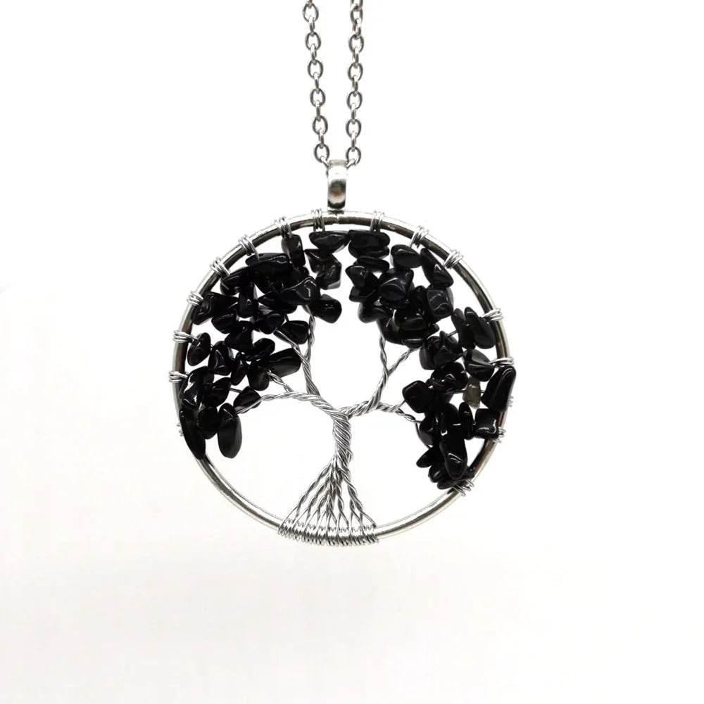 Tree of Life Pendant Necklace – Natural Stone - ZA-Zola