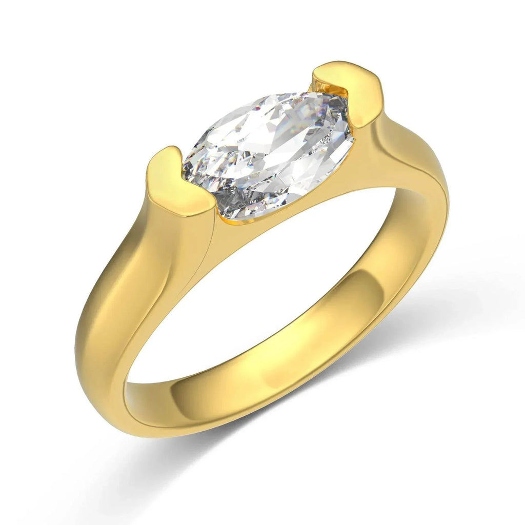 Geometric Heart Wedding Ring for Women - ZA-Zola