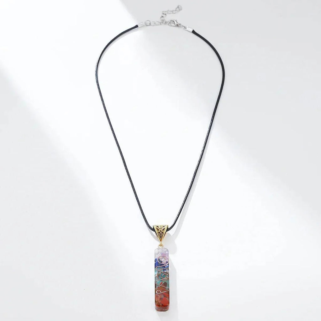7 Chakra Reiki Healing Stone Pendant Necklace - ZA-Zola