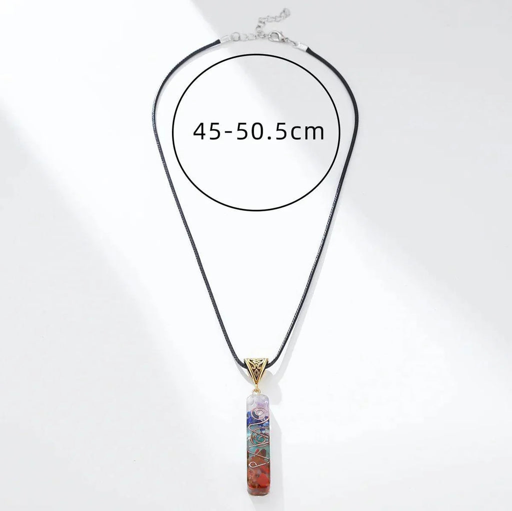 7 Chakra Reiki Healing Stone Pendant Necklace - ZA-Zola