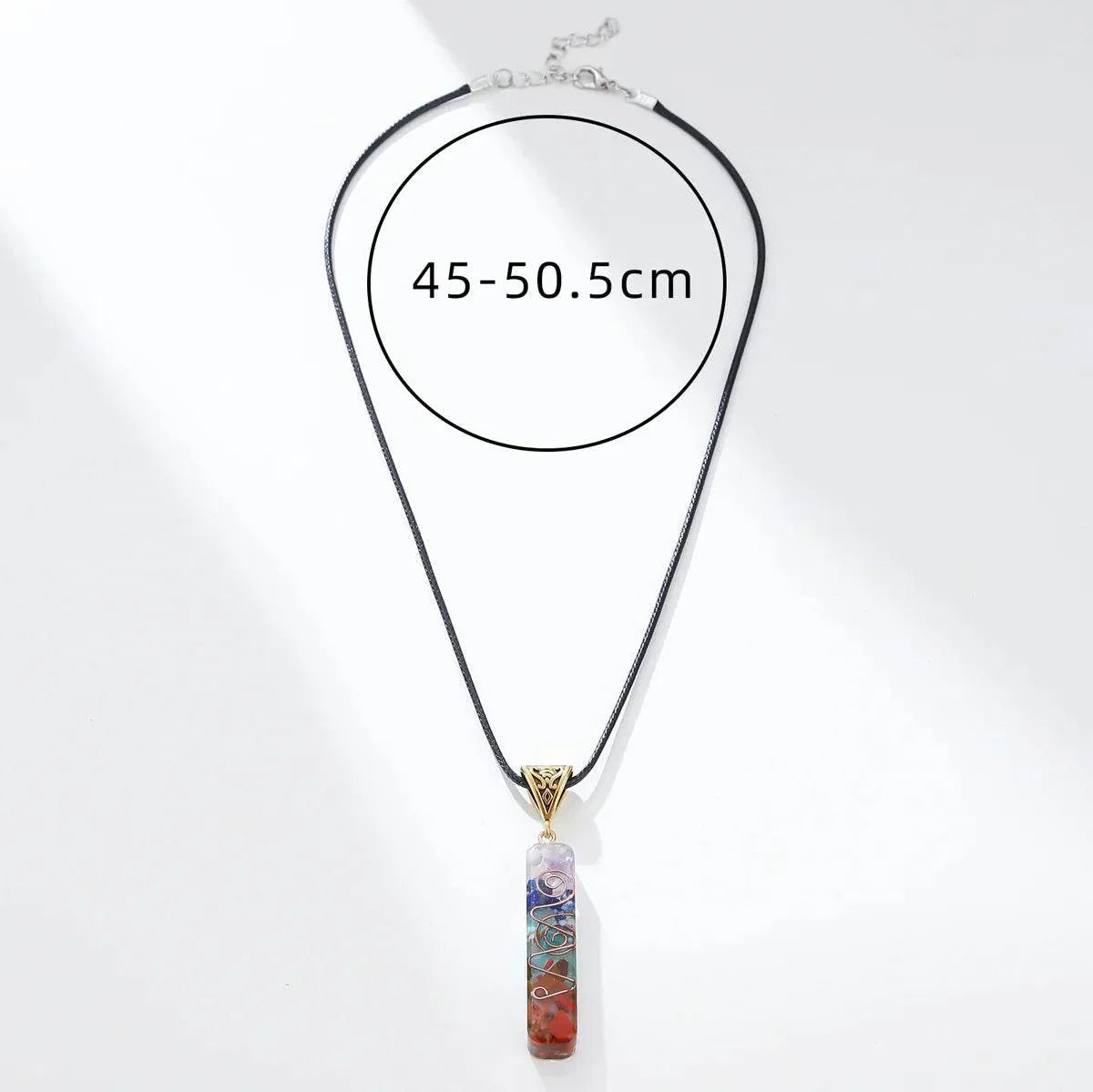 7 Chakra Reiki Healing Stone Pendant Necklace - ZA-Zola