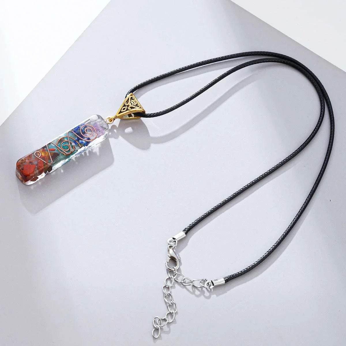 7 Chakra Reiki Healing Stone Pendant Necklace - ZA-Zola