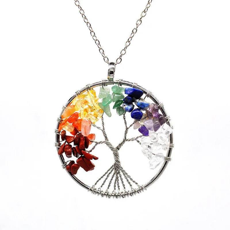Tree of Life Pendant Necklace – Natural Stone - ZA-Zola