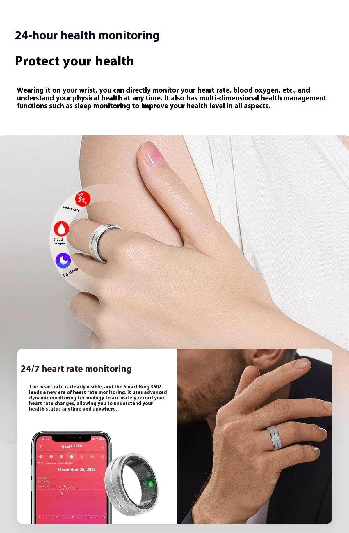 Smart Ring with Heart Rate & Sleep Monitor - ZA-Zola