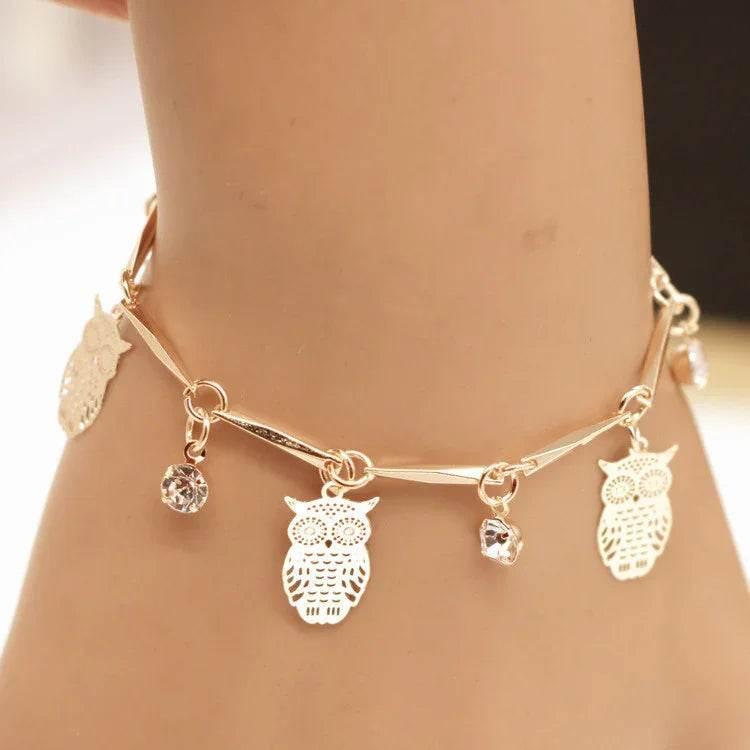 Ethnic Golden Owl Tassel Bracelet for Women - ZA-Zola