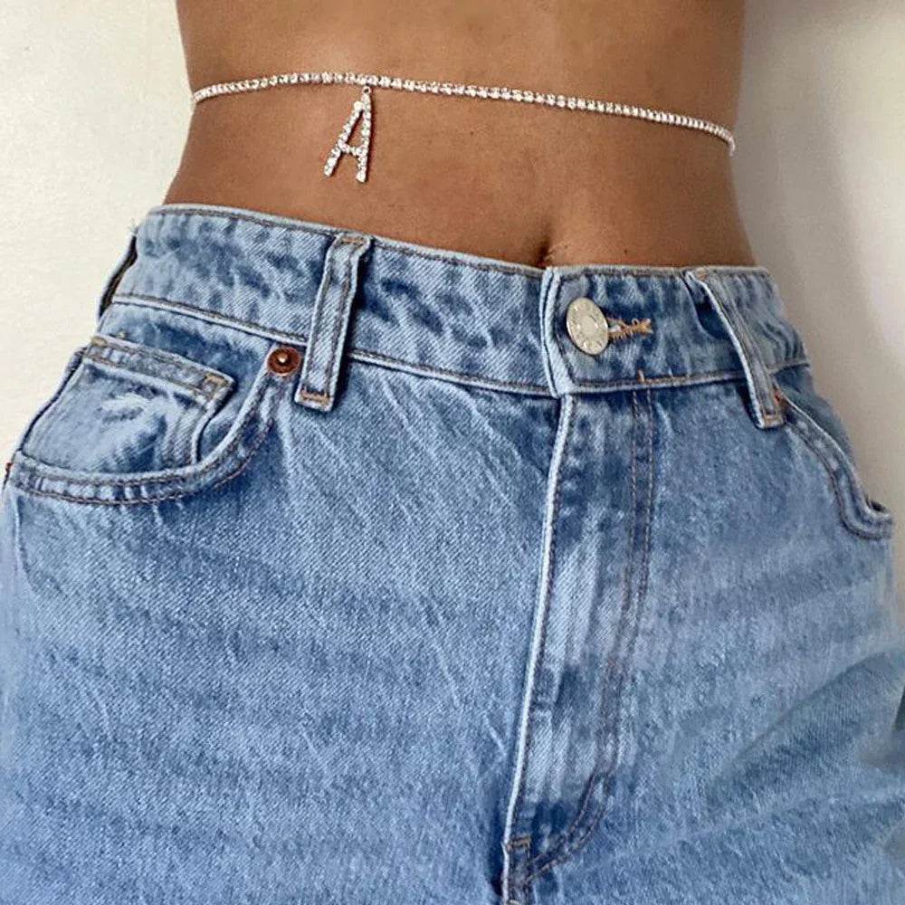 Women's Nightclub Shiny Rhinestone Waist Chain – Glamorous Accessory - ZA-Zola