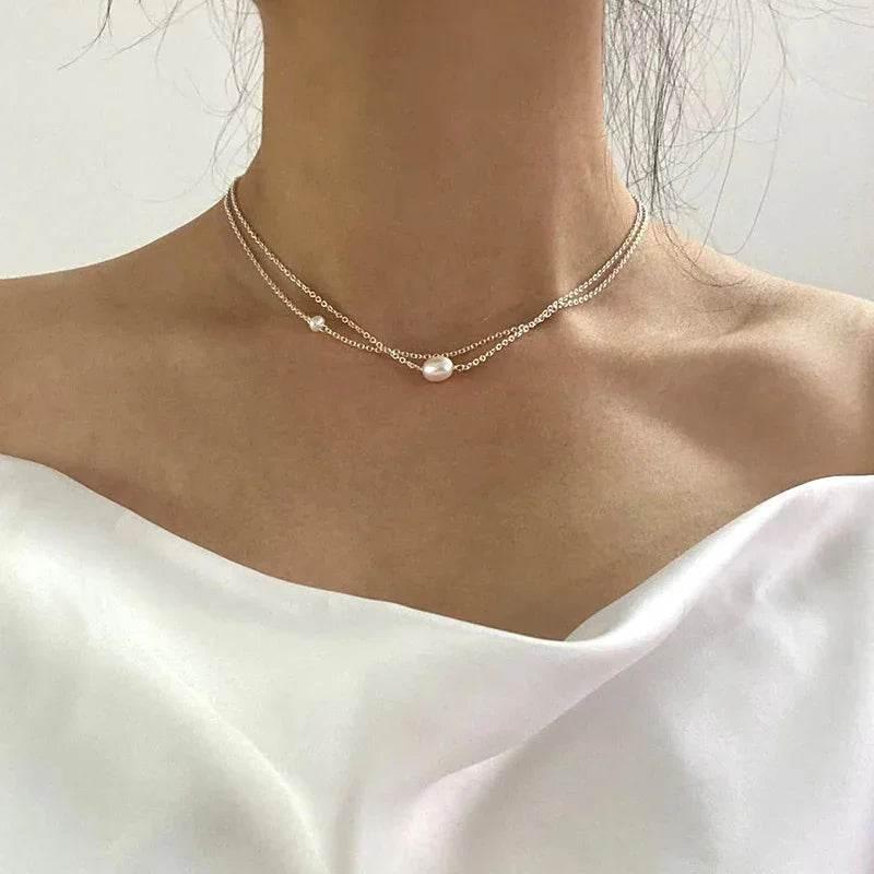 ASHIQI Freshwater Pearl 925 Silver Necklace - ZA-Zola