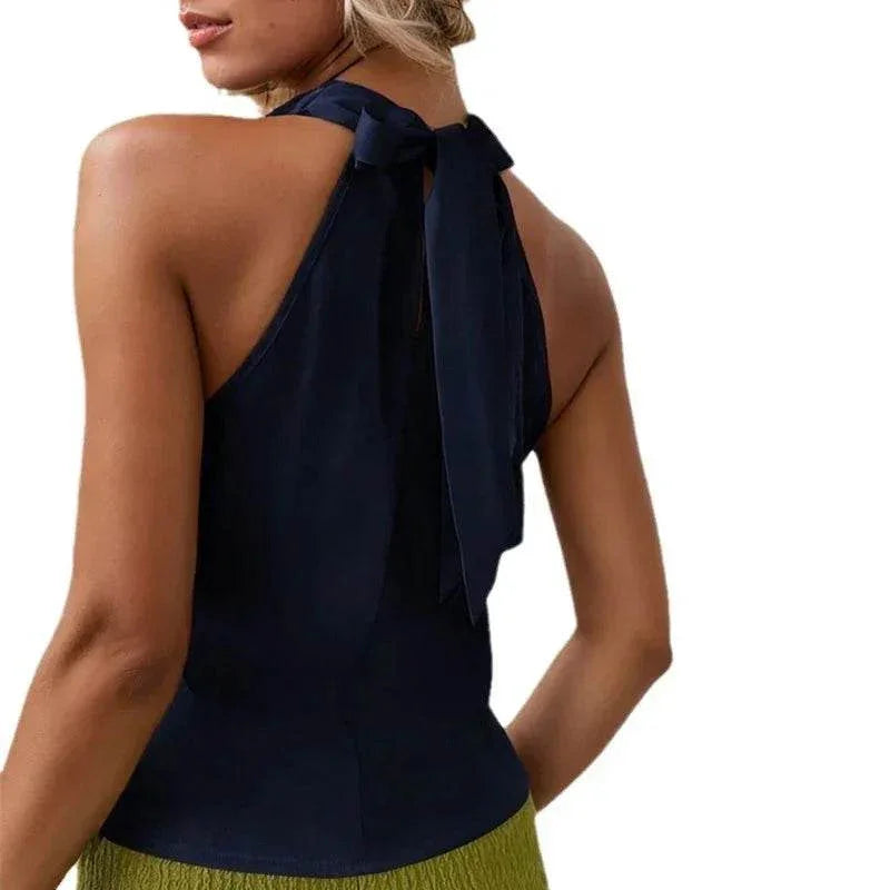 Halter Neck Backless Swing Collar Vest – Women's - ZA-Zola