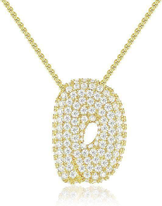 Zircon Balloon Letter Pendant Necklace for Women - ZA-Zola