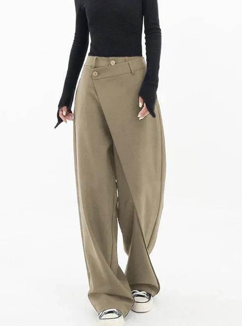 Irregular Wide-Leg Pants – Trendy Loose Fit - ZA-Zola