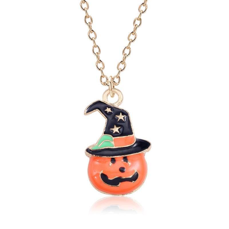 ZA-Zola Halloween Pumpkin Cat Necklace - ZA-Zola