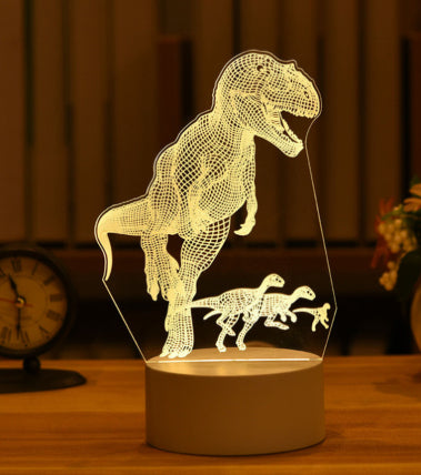 3D Acrylic USB LED Night Light | Neon Illusion Lamp for Room Decor