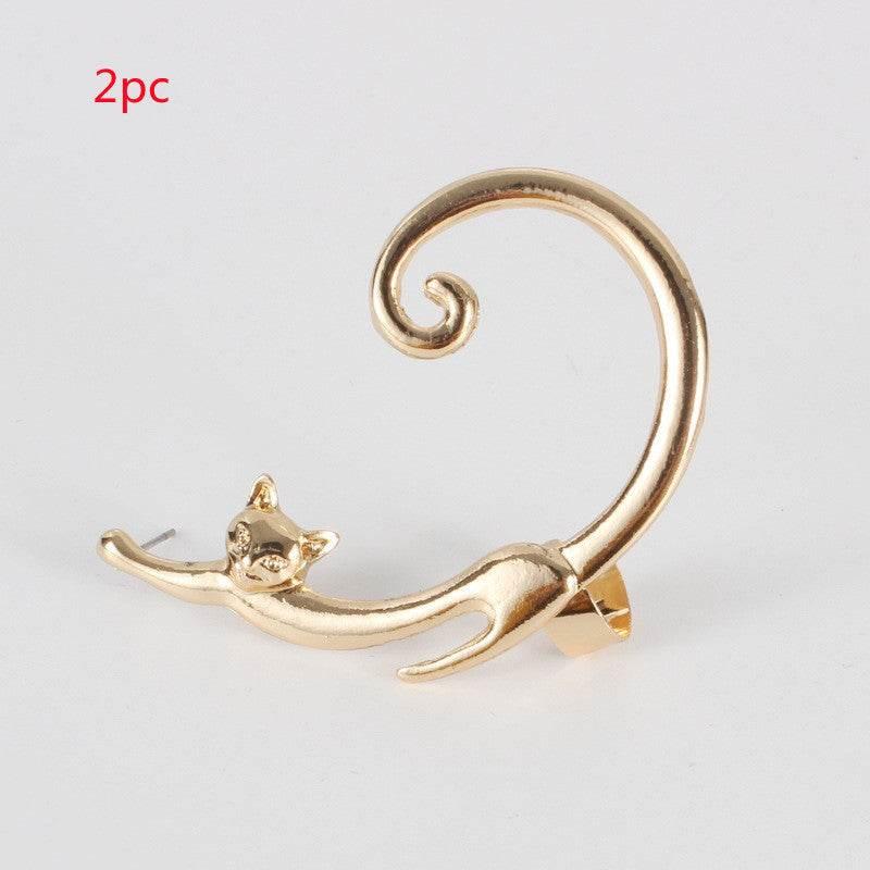 Punk Cat Ear Cuff Stud Earring – Edgy Style Jewelry - ZA-Zola