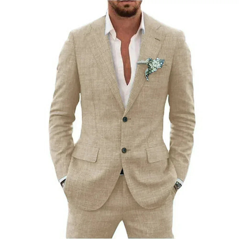 Men’s Two-piece Suit – Casual Slim Fit Daily Set - ZA-Zola