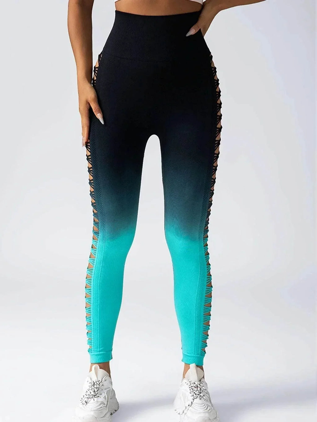 Women’s High-Waisted Gradient Yoga Pants – Booty Lifting Leggings - ZA-Zola