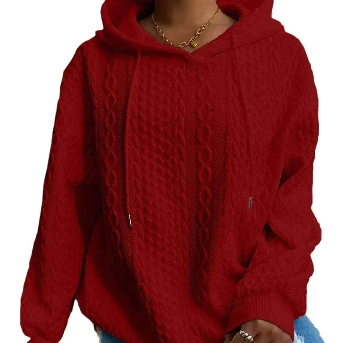 Women's Twist Pocket Hoodie – Casual & Cozy - ZA-Zola