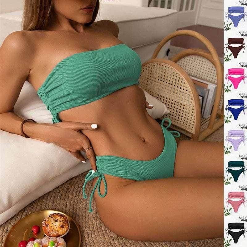 Summer Tube Bikini – Sexy Drawstring Swimsuit - ZA-Zola
