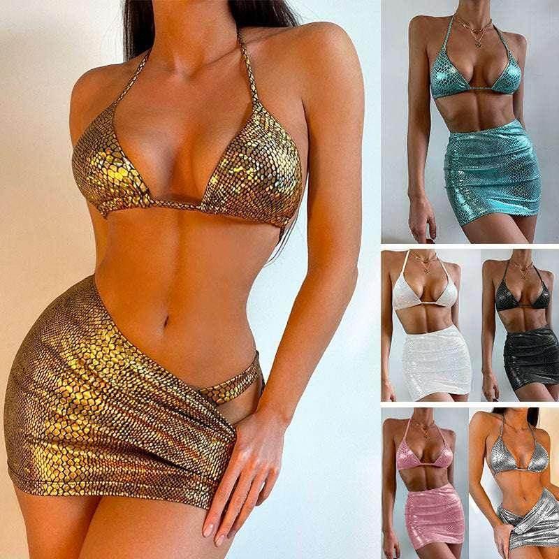 3-Piece Snake Bikini Set | Sexy Swimwear – Buy Now - ZA-Zola