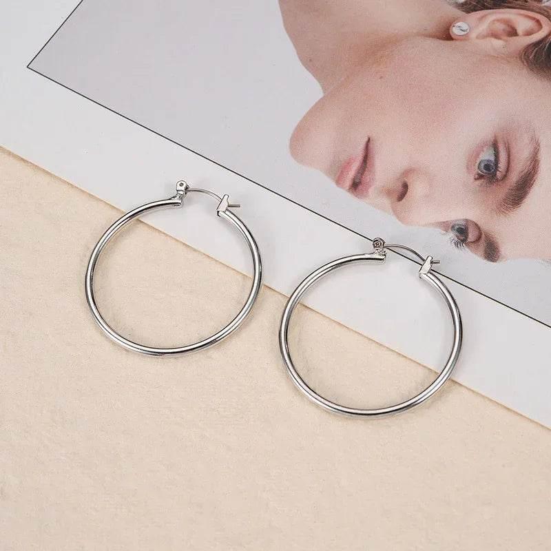 Gold & Silver Temperament Ring Earrings - ZA-Zola