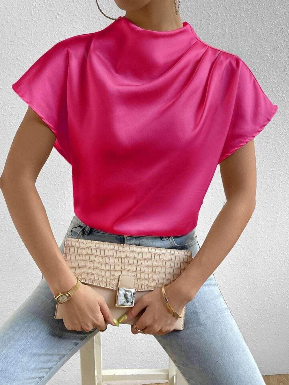 Satin Sleeveless Summer Top – Chic Loose Fit Blouse - ZA-Zola