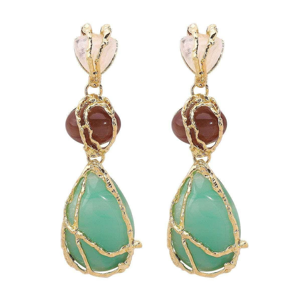 Geometric Water Drop Earrings – Shop Now in Gold! - ZA-Zola