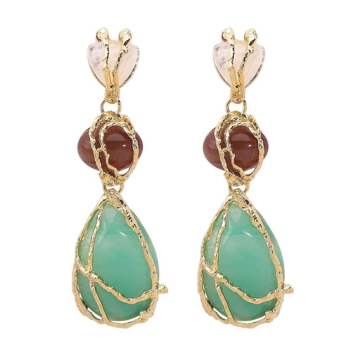 Geometric Water Drop Earrings – Shop Now in Gold! - ZA-Zola