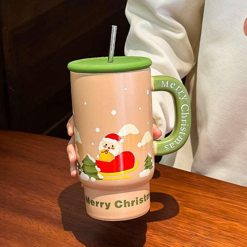 Christmas Ceramic Cup – Large 800ml Festive Mug Gift for Holidays - ZA-Zola