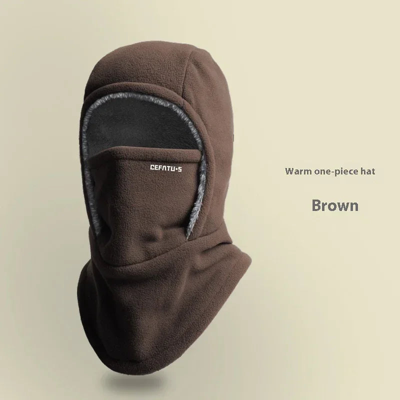 Winter Fleece Hooded Scarf – Windproof Thermal Face Mask Hat - ZA-Zola