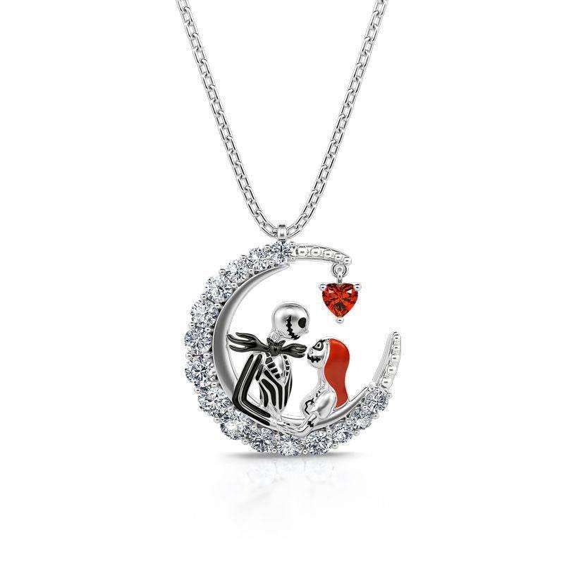 ZA-Zola Halloween Moon Skull Necklace - ZA-Zola