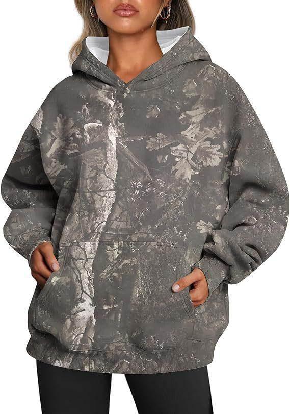 Women's Camouflage Hoodie – Oversized & Stylish! - ZA-Zola